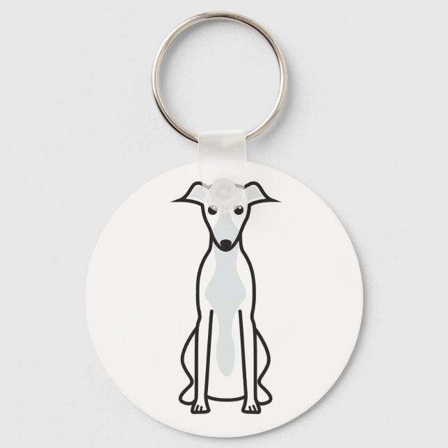 Porte-clés Dessin animé Whippet Dog (Recto)