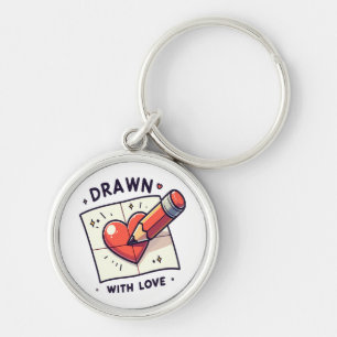 Porte-clés Dessin avec amour