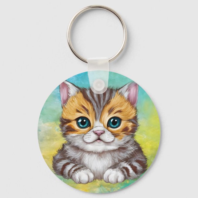 Porte-clés Dessin de chat (Recto)