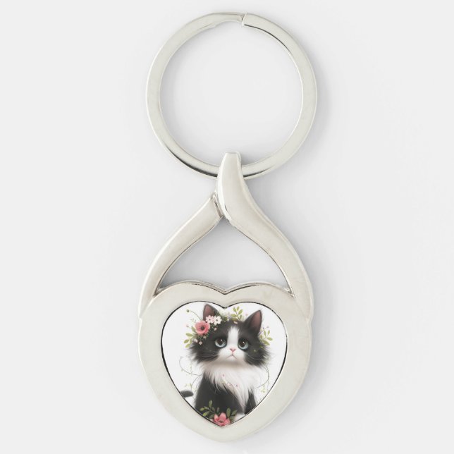 Porte-clés Dessin de chat (Devant)