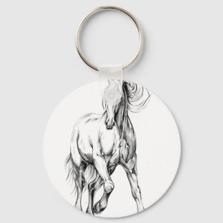 Porte-clés Dessin de cheval croquis artisanal