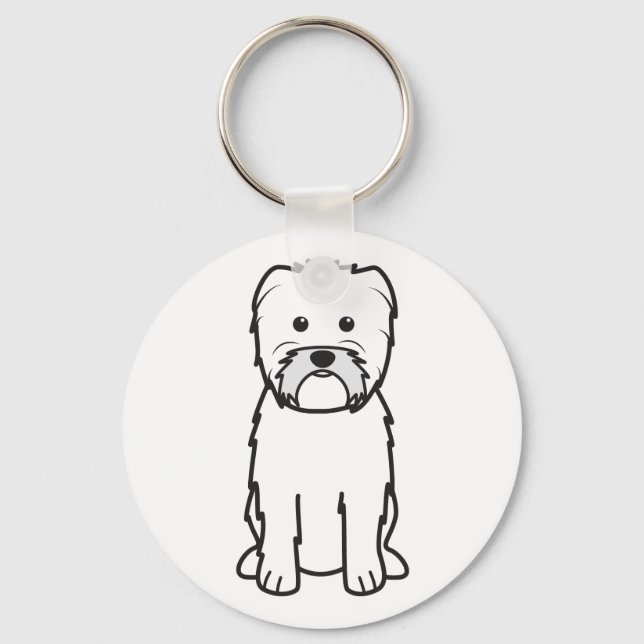 Porte-clés Dessin de Chien Affenpinscher (Recto)