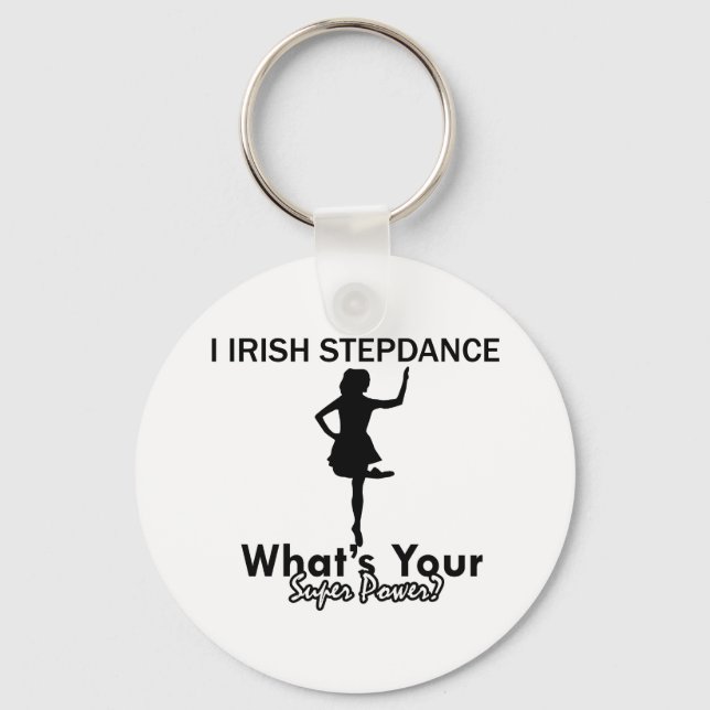 Porte-clés dessin de danse irish Step (Recto)