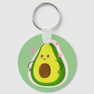 Porte-clés Dessin de dessin animé Cute Kawaii Avocado