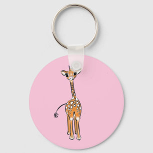 Porte-clés Dessin de girafe, animaux de safari