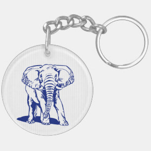 Porte-clés Dessin de la ligne bleue Eléphant de la Marine