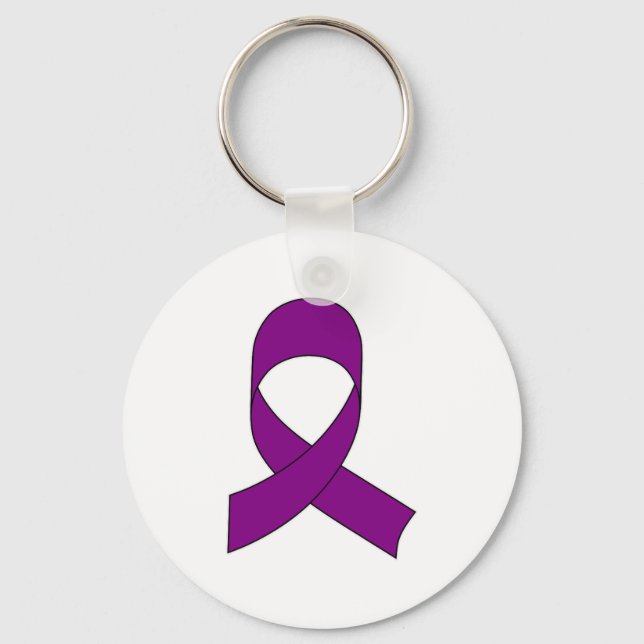Porte-clés Dessin de ruban violet (Recto)