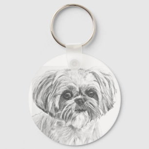 Porte-clés Dessin de Shih Tzu