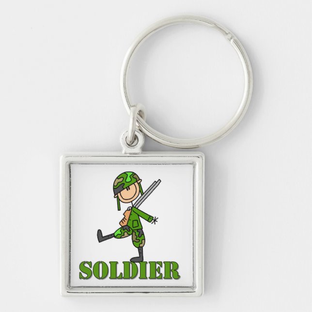 Porte-clés Dessin de soldat bâton (Devant)