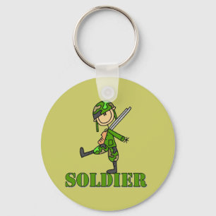 Porte-clés Dessin de soldat bâton