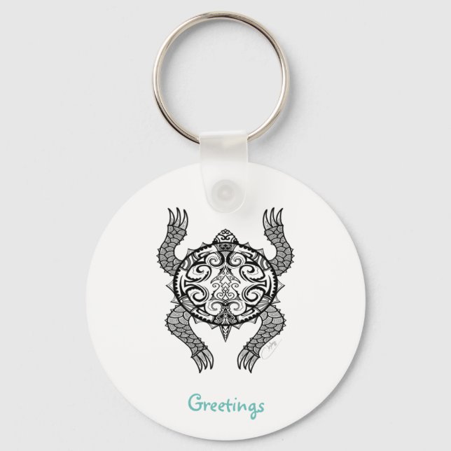 Porte-clés Dessin de tortue (Recto)