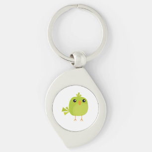 Porte-clés Dessin d'oiseau vert