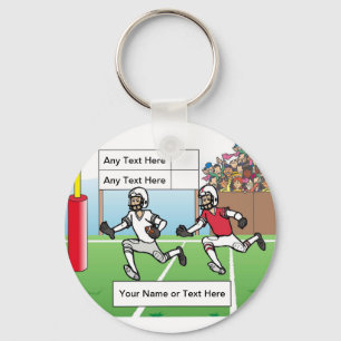 Porte-clés Dessin d'un joueur de football masculin par Printe