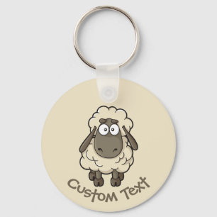 Porte-clés Dessin en mouton Porte - clé beige