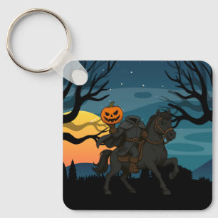 Porte-clés Dessin Halloween/Automne Horseman sans tête