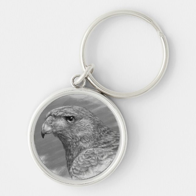 Porte-clés Dessin Harris Hawk (Devant)