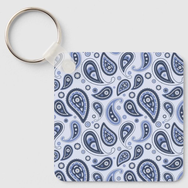 Porte-clés Dessin imprimé paisley floral complexe (Recto)