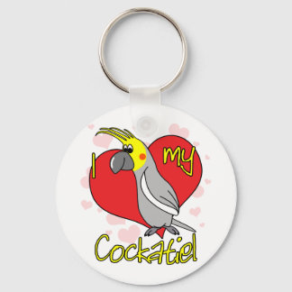 Porte-clés Dessin J'aime mon Porte - clé Cockatiel
