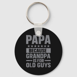 Porte-clés Dessin Papa Drôle Pour Grand-Père De Petits-Enfant