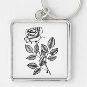 Porte-clés dessin rose 2