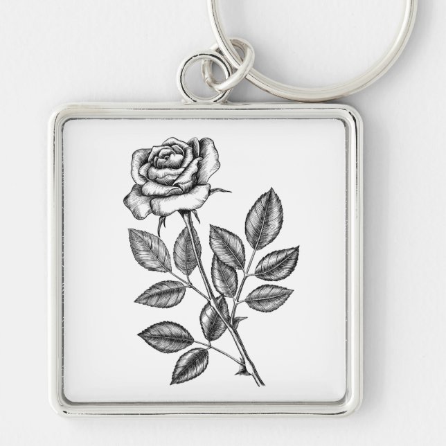 Porte-clés dessin rose 2 (Devant)
