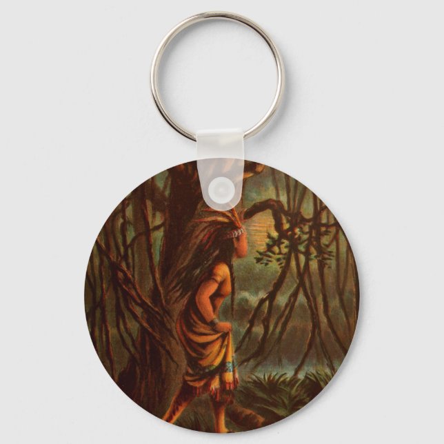 Porte-clés Dessin vintage : Pocahontas, La princesse indienne (Recto)