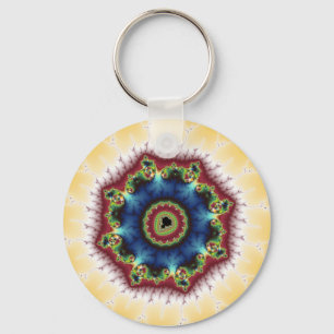 Porte-clés Dessous de verre - Art fractal