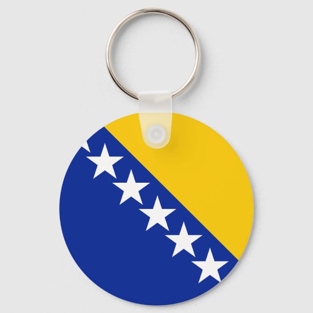 Porte-clés Dessous de verre du drapeau de BiH (Recto)