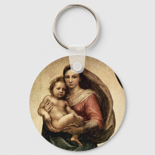Porte-clés Détail de la "Vierge Sixtine" de Raphael (vers 151