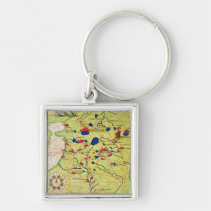 Porte-clés Détail de l'Europe et de l'Asie centrale