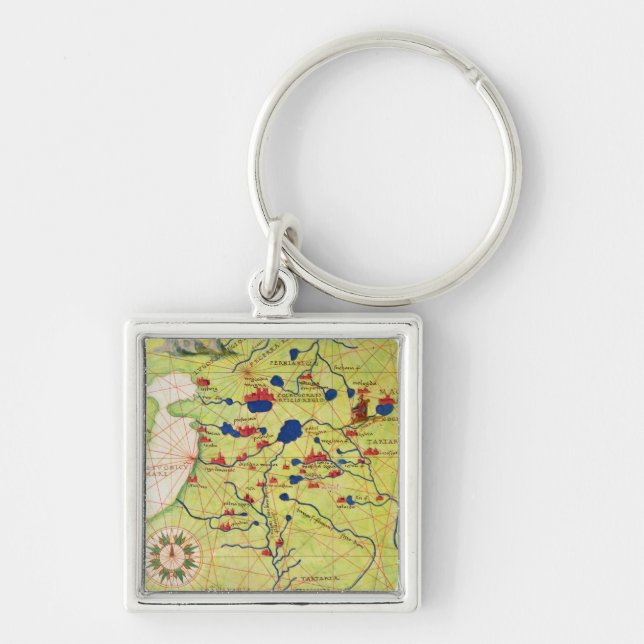 Porte-clés Détail de l'Europe et de l'Asie centrale (Devant)