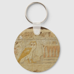 Porte-clés Détail du hiéroglyphe Owl, Hatshepsut Temple, Eg