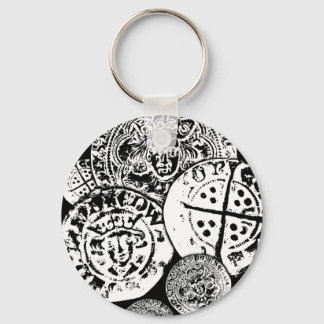 Porte-clés Détection de métal cadeau, pièce martelée