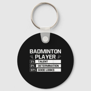 Porte-clés Détermination du talent de joueur de badminton Bon