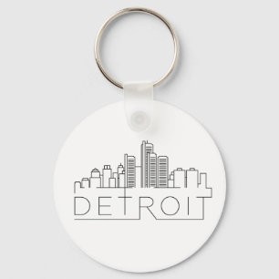 Porte-clés Detroit a stylisé l'horizon