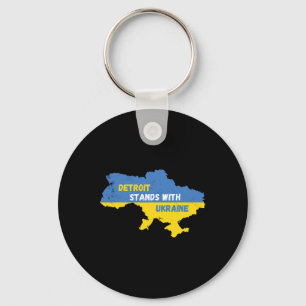 Porte-clés Détroit Michigan soutient l'Ukraine 