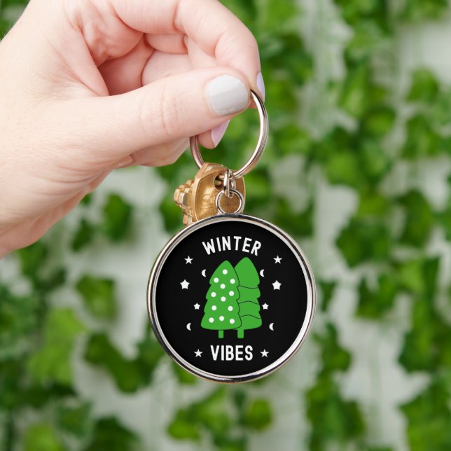 Porte-clés Deux Arbres Vibes d'Hiver (Main)
