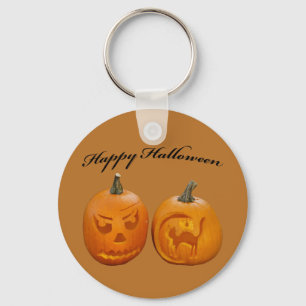 Porte-clés Deux citrouilles Joyeux Halloween