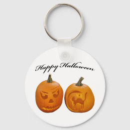 Porte-clés Deux citrouilles Joyeux Halloween