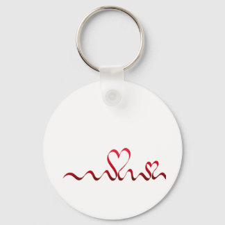 Porte-clés Deux coeurs