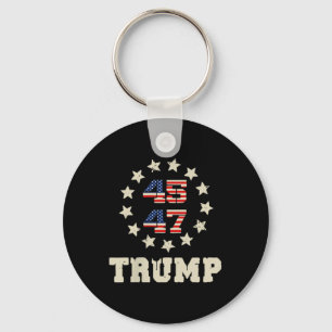Porte-clés (deux côtés) Trump 2025 Qr 45_47 Dancin drôle de T