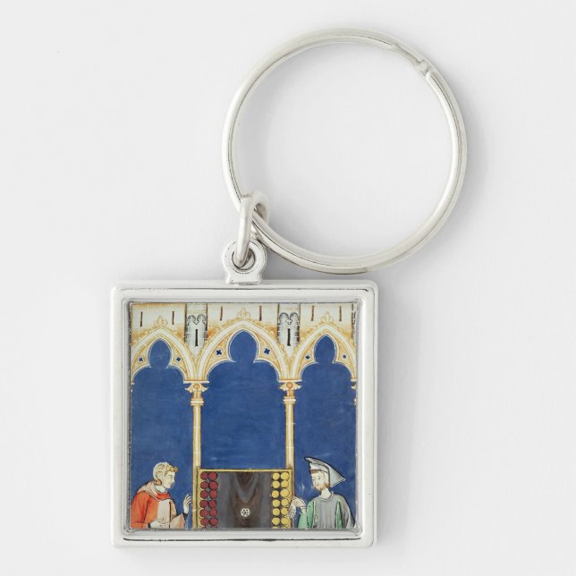 Porte-clés Deux joueurs de backgammon (Devant)