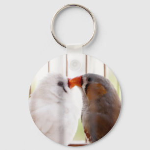Porte-clés Deux mignons bouillons en cage