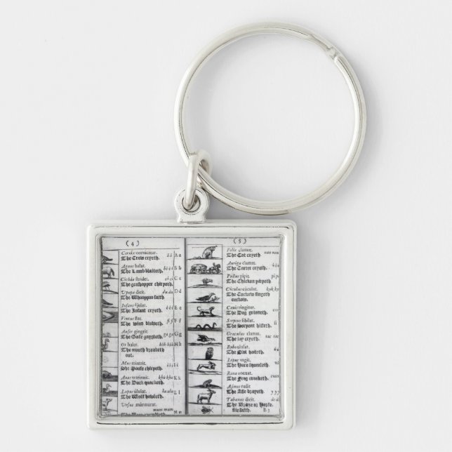 Porte-clés Deux pages de 'Orbis Sensualium Pictus (Devant)