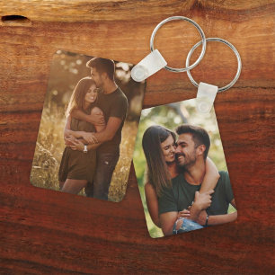 Porte-clés Deux photos personnalisées pour couples