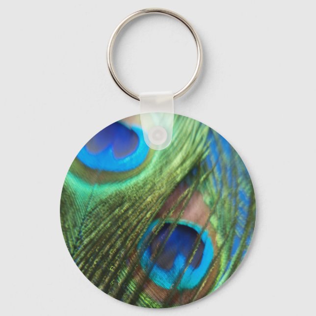 Porte-clés Deux Porte - clé Peacock Bleu (Recto)
