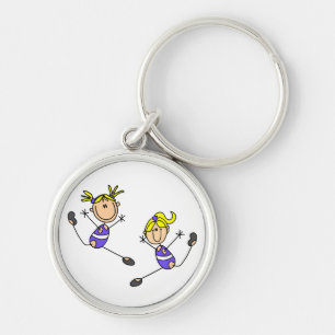 Porte-clés Deux Tshirts de gymnaste fille blonde et cadeaux