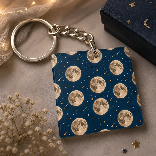 Porte-clés Deux vers la Lune, cadeau pour fête d'a (Créateur téléchargé)