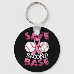 Porte-clés Deuxième 2ème Base Fun Baseball Cancer du sein Pri