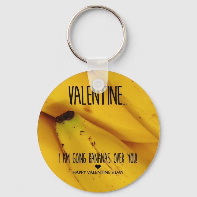 Porte-clés Devenir fou/folle de toi pour la Saint-Valentin (Recto)